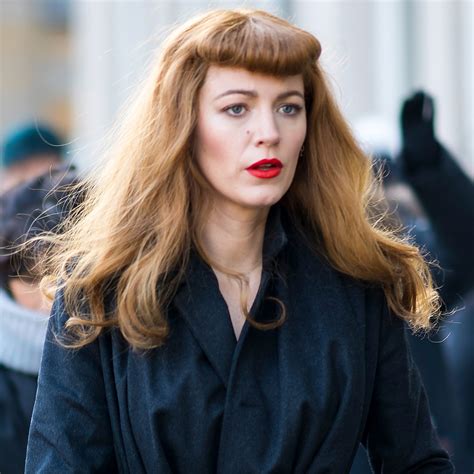 Blake lively is pregnant, sure, but did you see her curly hair? Blake Lively Wears Micro-Bangs and Red Hair on The Rhythm ...