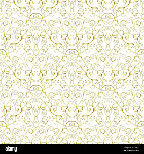Luxury Gold Royal Seamless Pattern On White Background For Wallpaper