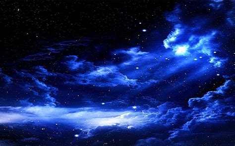 46 Blue Night Sky Wallpaper On Wallpapersafari