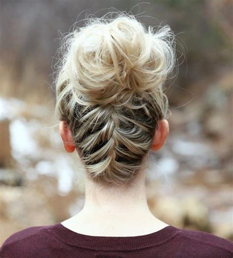 French Braid 40 Messy Bun Hairstyles To Refresh Your Casual Look Hairstyles Trends Network