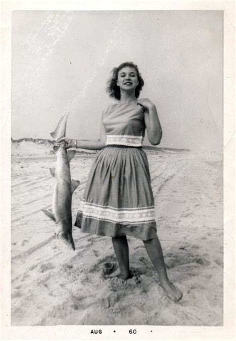 Old Fishing Photos Girls Magazine Vintage Photography Shark