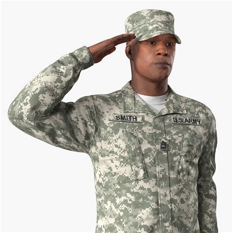 Us Army Soldier Camouflage Saluting Pose 3d Modell 3d Modell 149