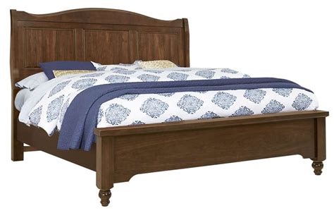 Vaughan Bassett Heritage King Sleigh Bed In Amish Cherry Ms