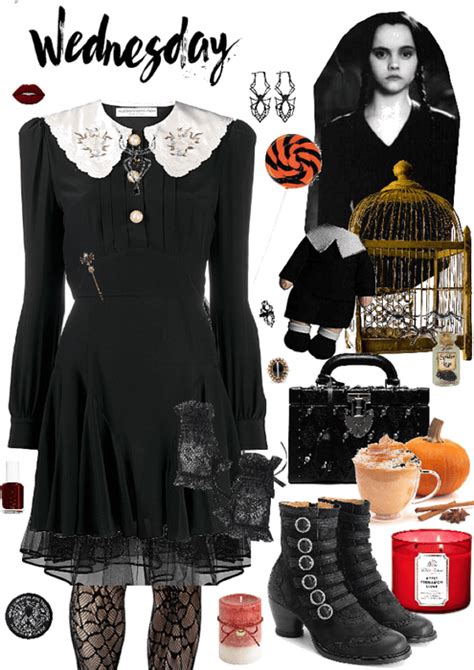 Wednesday Addams Halloween Outfit Shoplook In 2023 Casual Halloween