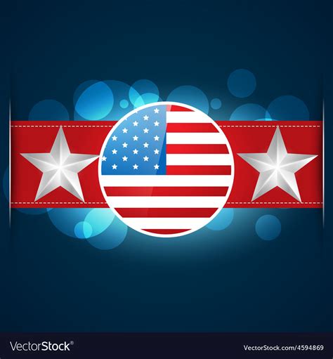American Flag Design Royalty Free Vector Image