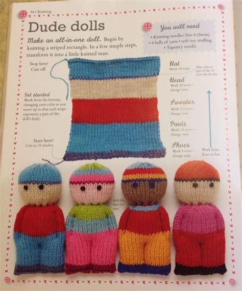 Dude Dolls Knitting Knitted Doll Patterns Knitted Dolls