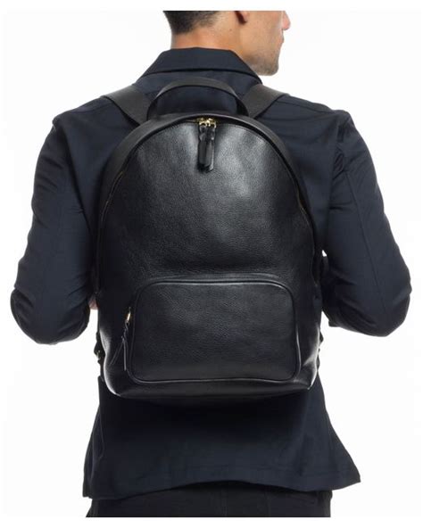 Lotuff Leather Black Leather Backpack In Black For Men Lyst