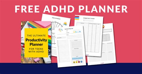 Free Adhd Planner Pinterest Teens With Adhd