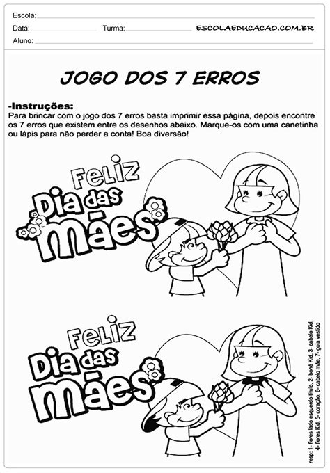 Para você mamãe, com todo o meu carinho… feliz dia das mães! Atividades dia das Mães - Educação Infantil - Jogo dos ...