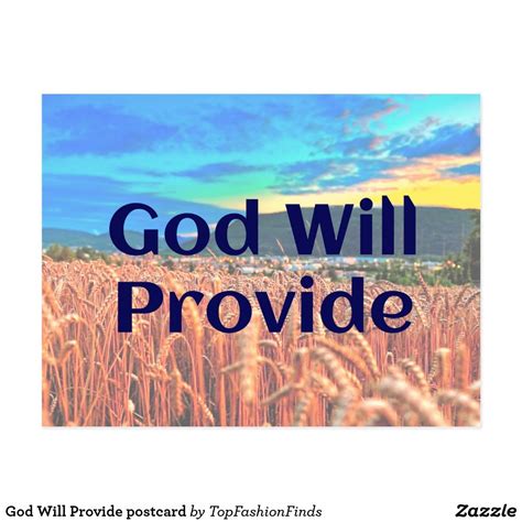 God Will Provide Postcard | Zazzle.com | God will provide, Postcard, God
