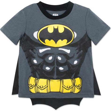 Batman Toddler Boys T Shirt With Cape Grey 2t