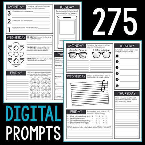 Complete an exit ticket for today choosing to respond with your choice of or tools! DIGITAL Exit Ticket Journal for ANY Subject: 275 Prompts ...