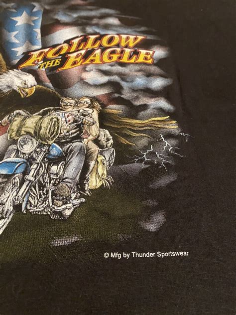 Vintage Follow The Eagle Thunder Sportswear T Shirt M Gem