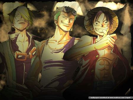 A wallpaper based on my two favourite straw hats and one piece characters in general, monkey d. Sanji Zoro and Luffy - Other & Anime Background Wallpapers ...