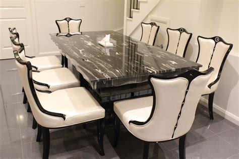Zobacz wybrane przez nas produkty dla hasła „table with chairs: Arezzo Marble Dining Table With 8 Chairs | Marble King