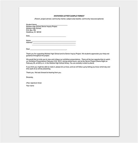36 Best Invitation Letter Templates and Examples (for Visa & General)
