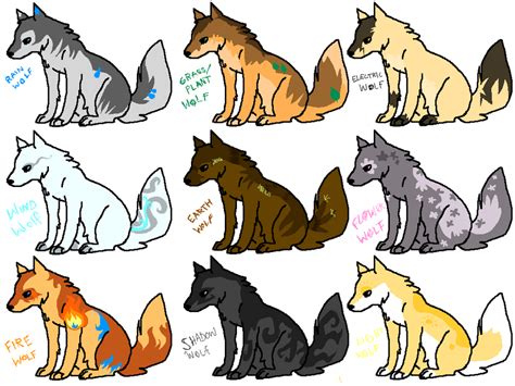 Elemental Wolves Adopts By Milkaadoptions On Deviantart