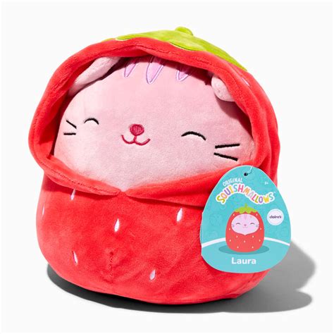 Squishmallows™ 8 Claires Exclusive Laura Strawberry Costume Plush Toy