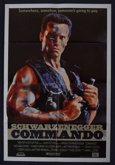 All About Movies Commando Movie Poster Original One Sheet Arnold