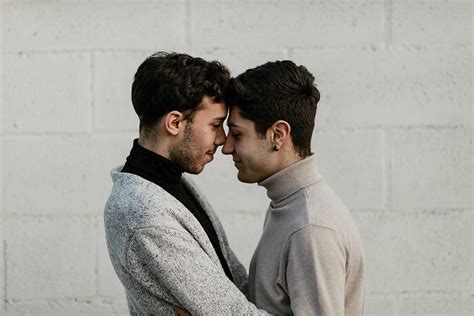 Portraits Of A Gay Couple Kissing By Javier Pardina