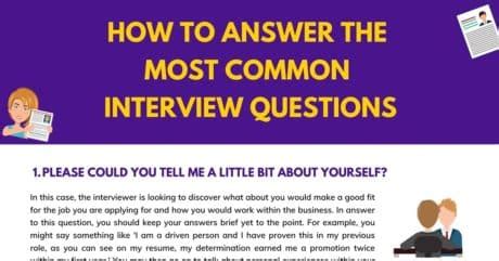 How To Answer The Most Common Interview Questions With Useful Examples