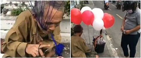 Harus Jalan Sejauh 33 Km Kakek Penjual Balon Ini Terus Semangat