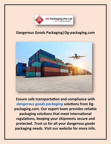 Ppt Dangerous Goods Packaging Dg Packaging Com Powerpoint Presentation Id