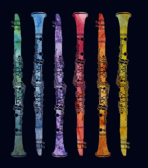 Clarinet Rainbow Digital Art By Jenny Armitage