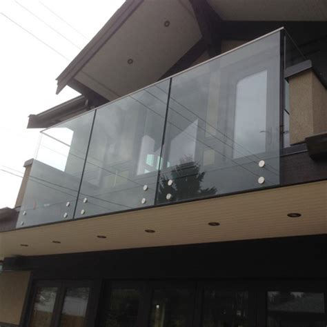 Modern Designs Stainless Steel Standoff Glass Railing For Terrace And