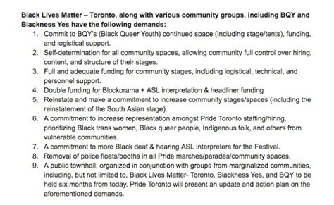 Blm Tos Action At Pride Criticized Using Inclusivity Rhetoric Toronto Media Co Op
