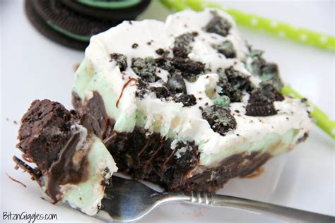Just broken in to decent sized chunks so they are easy to eat. Chocolate Fudge Mint Oreo Bars