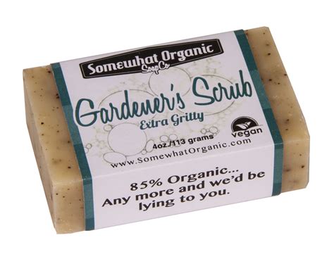 Gardeners Scrub Organic Soap 4 Oz Bar Somewhat Organic Soap Company