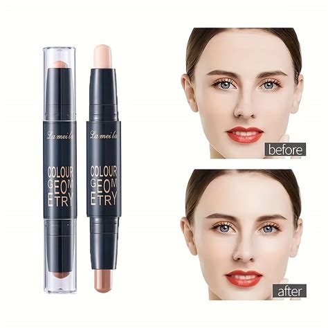 2 Color Double Headed Contouring Penn Highlighter Concealer Stick Natural Stereoscopic Facial