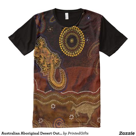 Australian Aboriginal Desert Outback Themed Art All Over Print T Shirt