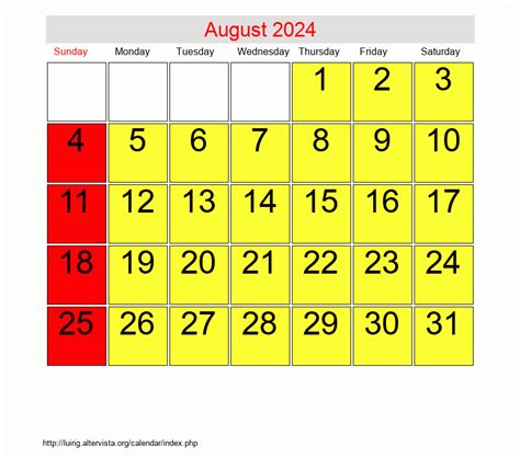 August 2024 Roman Catholic Saints Calendar