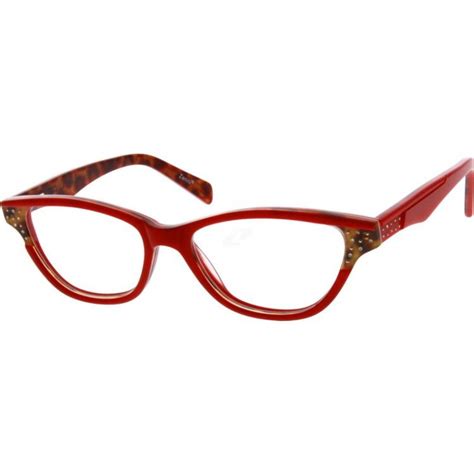 Red Cat Eye Glasses 629618 Zenni Optical Eyeglasses Red Frame
