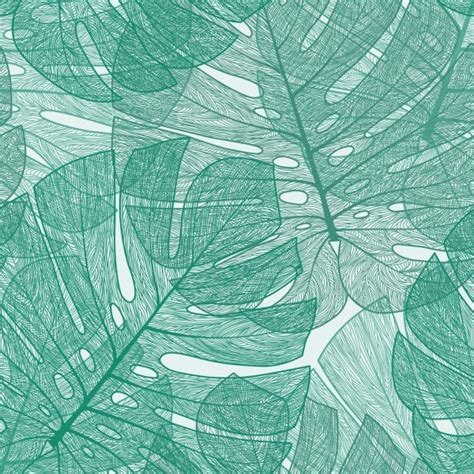 seamless palm tree leaves pattern stock vector  juliet