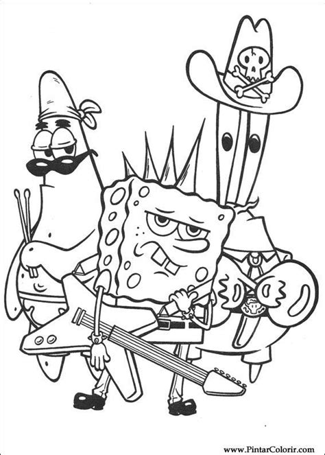 Kleurplaat Spongebob Verjaardag