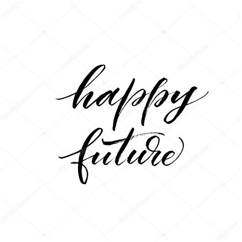 Happy future phrase. — Stock Vector © gevko93 #112302536