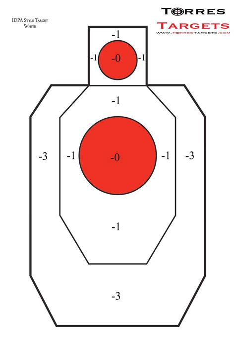 Idpa Style Paper Shooting Target Red