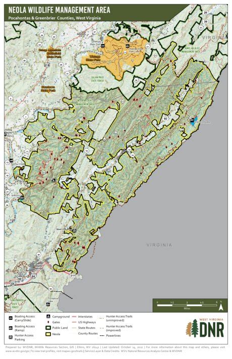 Neola Wildlife Management Area Map By Wv Division Of Natural Resources