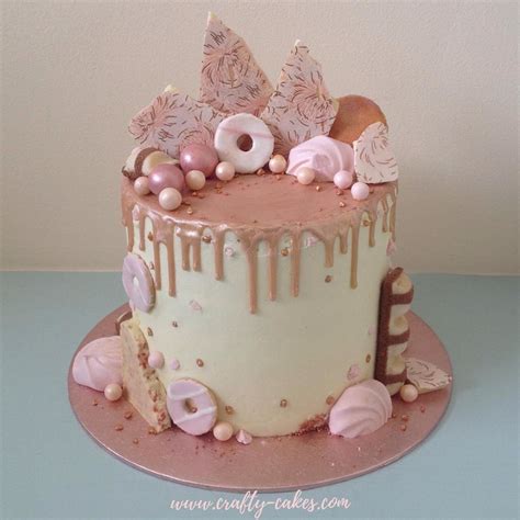 Rose Gold Drip Cake 15th Birthday Cakes 14th Birthday Cakes 13 Birthday Cake