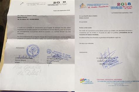 Carta De Despido Nicaragua Soalan J