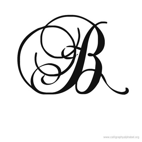 Lettre B Calligraphie Calli Graphy
