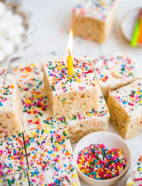 Birthday Cake Rice Krispie Treats Fun For Kids