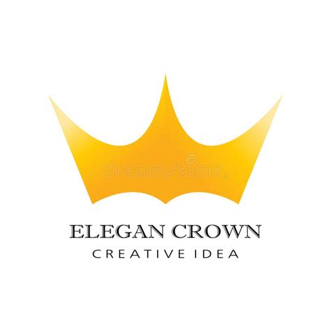 Royal King Queen Crown Elegant Luxury Logo Design Stock Vector