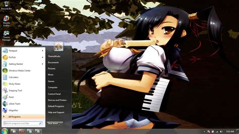 Anime Girls 43 Windows 7 Theme By Windowsthemes On Deviantart