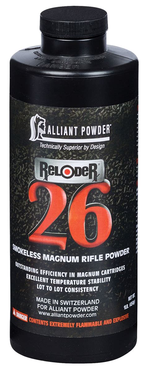 Alliant Reloder 26 Smokeless Gun Powder 1 Lb Al150687