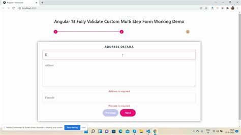 Angular 13 Fully Validate Custom Multi Step Form Working Demo Youtube