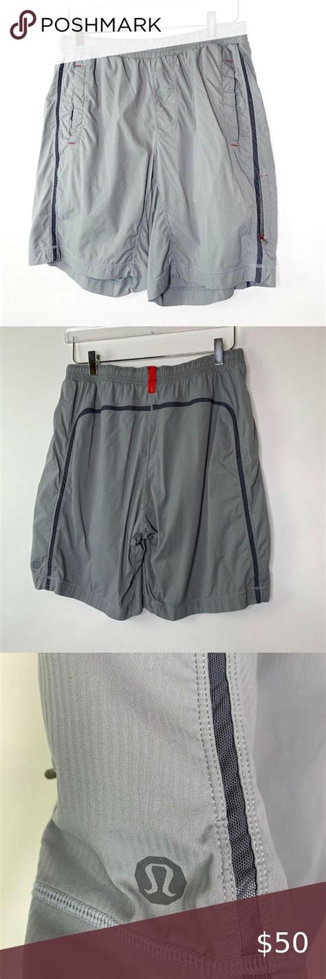 Lululemon Men's Sz L Run Response Shorts Blue Gray ...